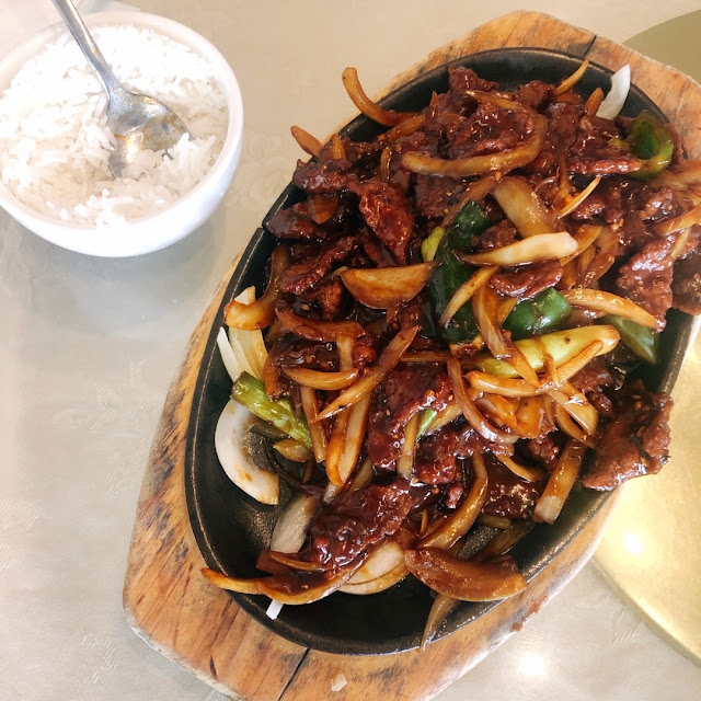 Sizzle Beef with Ginger & Spring Onion