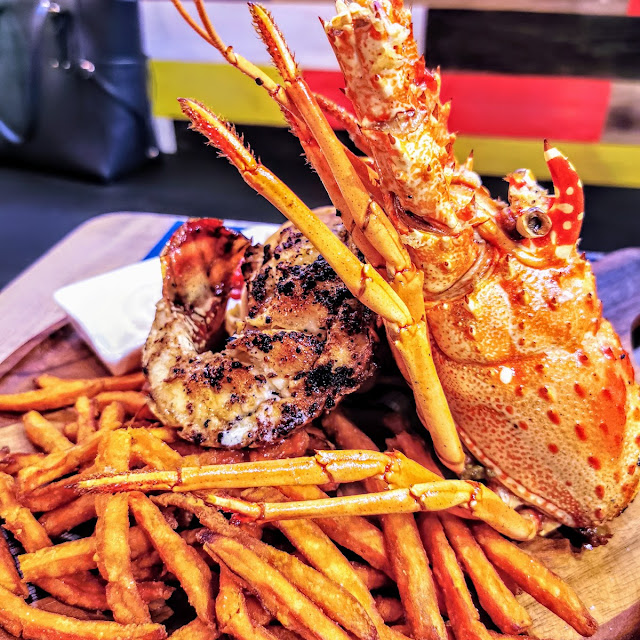 Lobster Burger and Fries