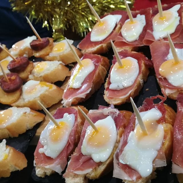 Pincho Degustación de Jamón Y Huevo de Codorniz