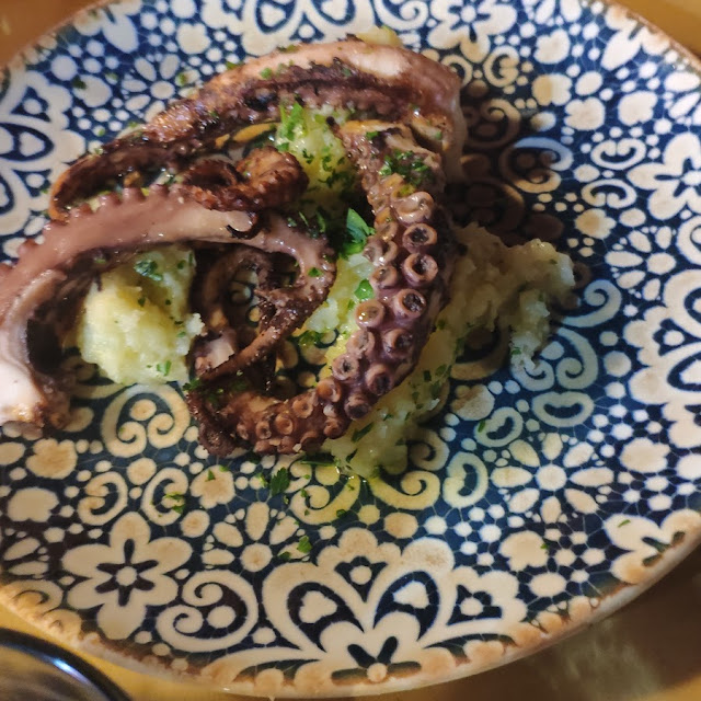 Roasted Octopus and Potatoes Cream