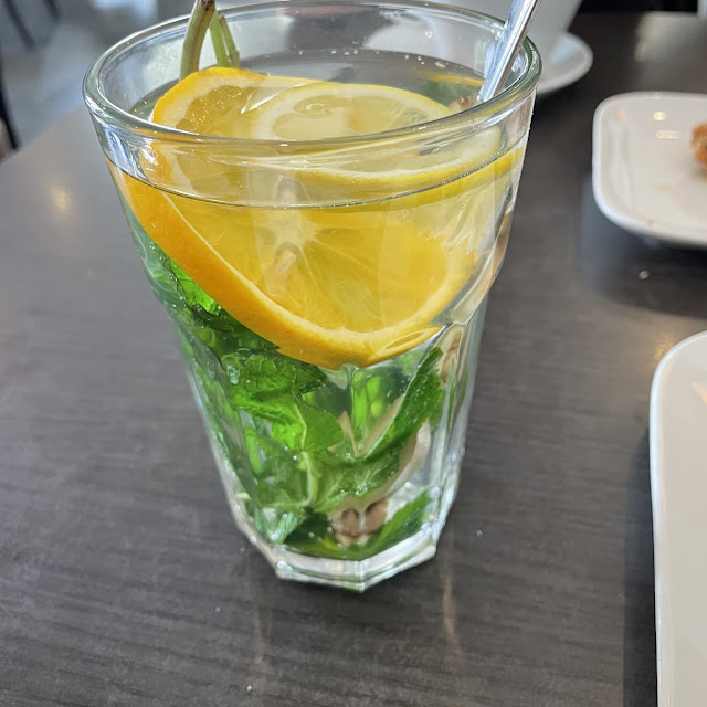 Mint Tea with Lemon and Orange Slices