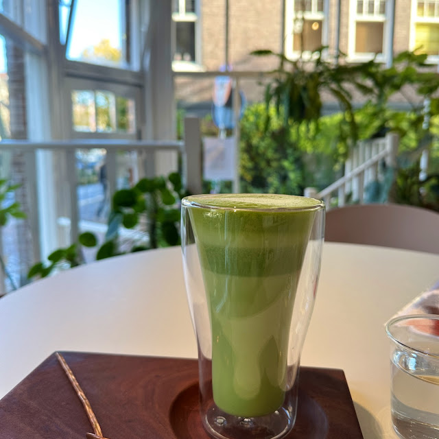 Matcha Latte with Pea Milk