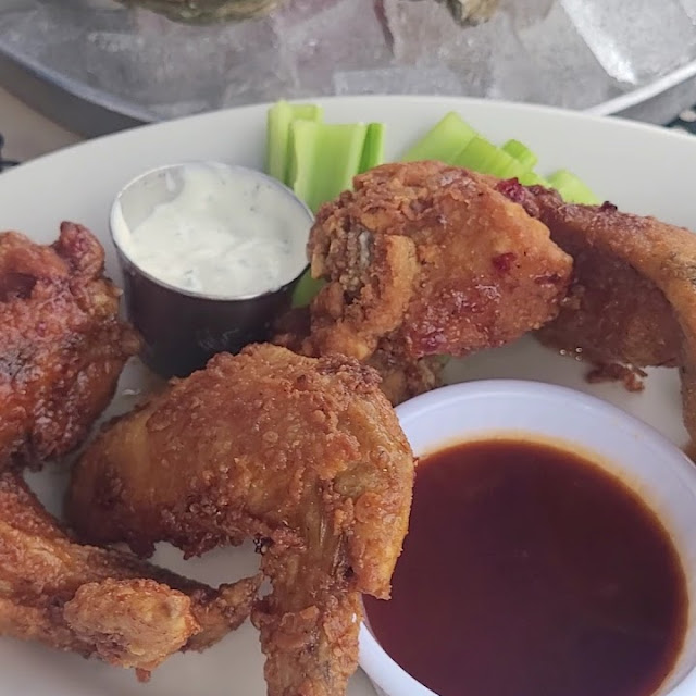 1 2 Dozen Raw Oysters & Honey Old Bay Wings