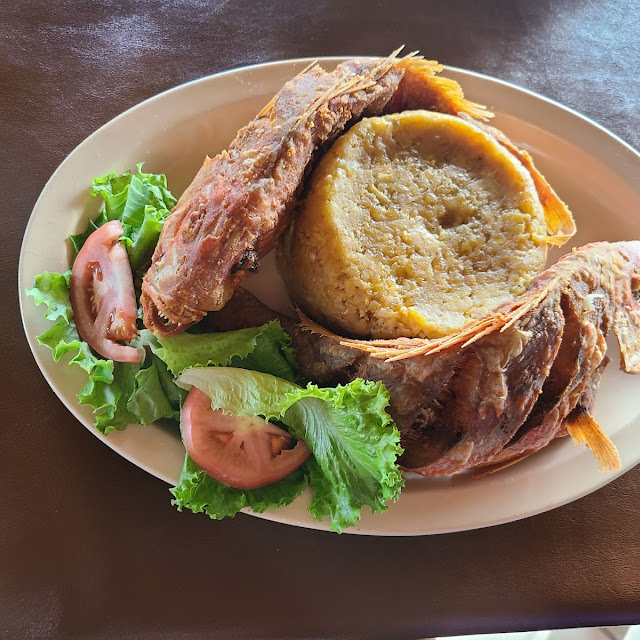 Monte Isleño Mofongo Red Snapper and Pepper Steak Mofongo