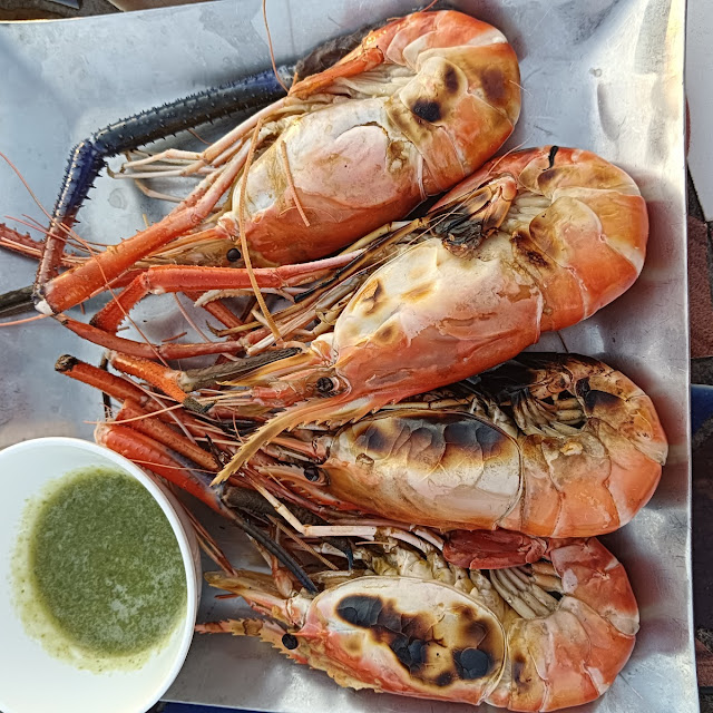 กุ้งเผาตัวใหญ่มาก