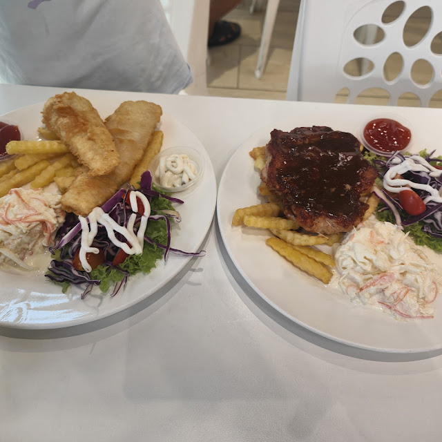 Fish & Chips and Garlic Chicken Chop