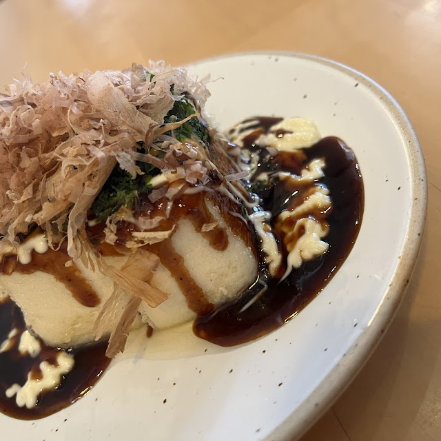 絹揚げ豆腐のお好み焼き風