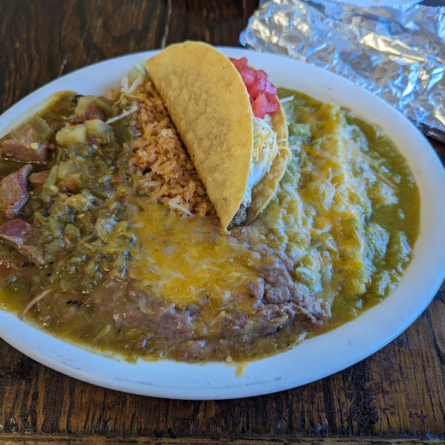 7 Enchilada Taco Green Chile