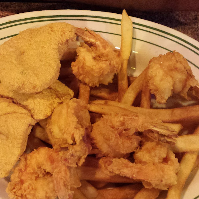 Catfish Shrimp Platter with French Fries