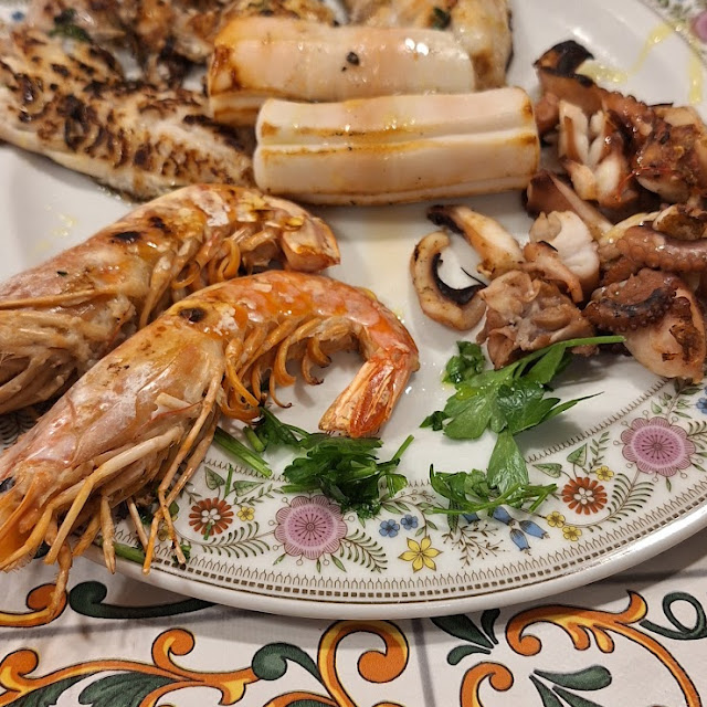 Grilled Fish Squid and Octopus