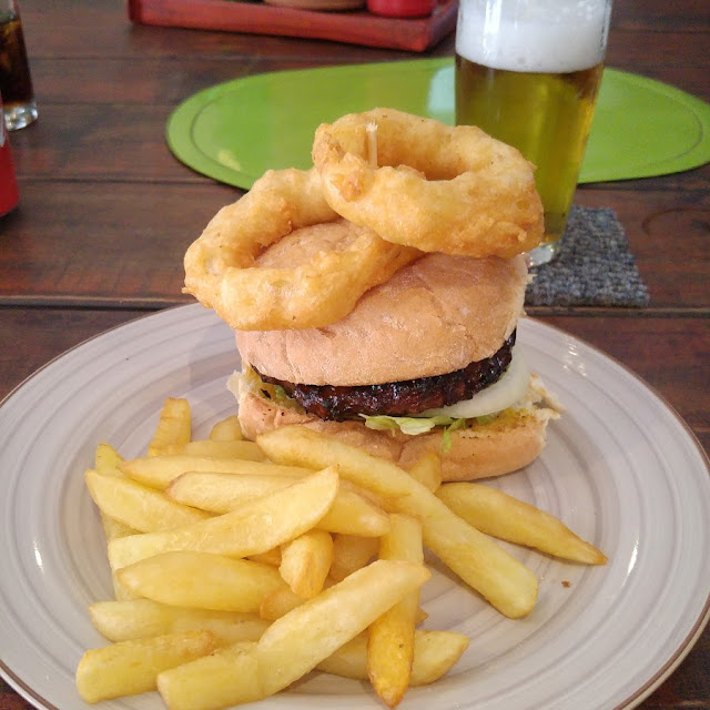 Beef Burger and Chips