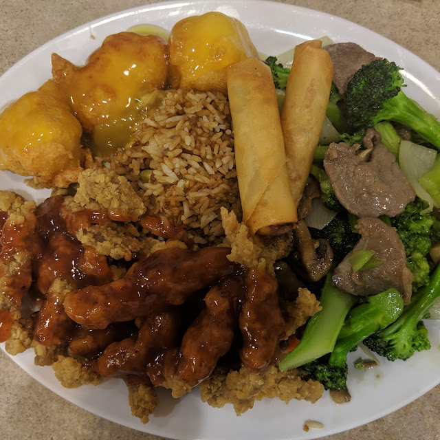 Dinner for One Ginger Beef Beef and Mixed Vegetables Chicken Fried Rice Spring Roll