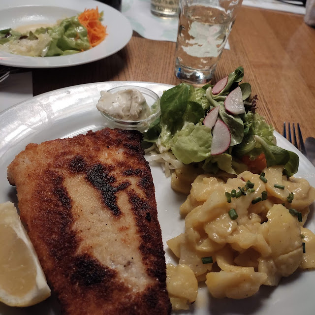 Ocean Perch with Potato Salad or Potatoes Accompanied