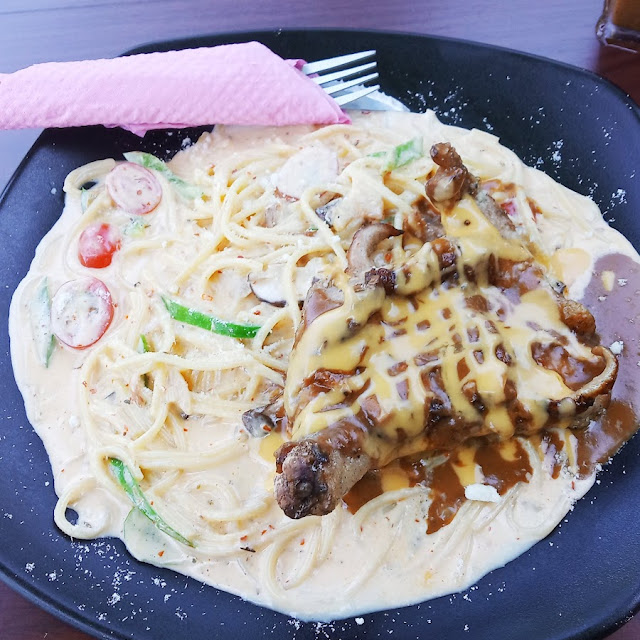 Creamy Spaghetti Grill Chicken