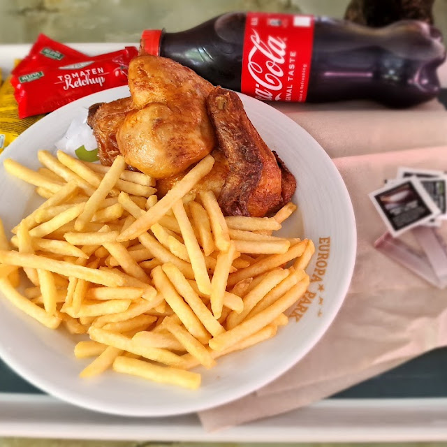Pommes Frites Mit Hühnchen