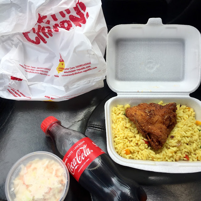 Fried Rice Chicken Salad Coke