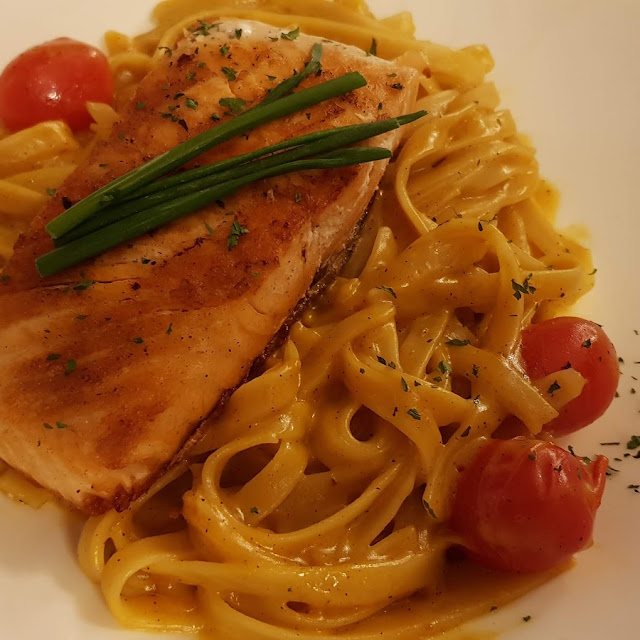 Salmon Fettuccine