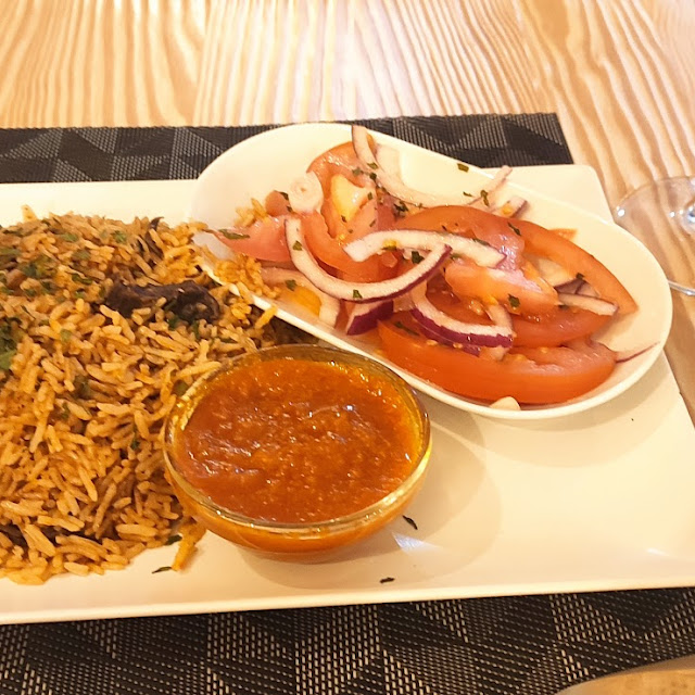 Pilau Rice and Salad