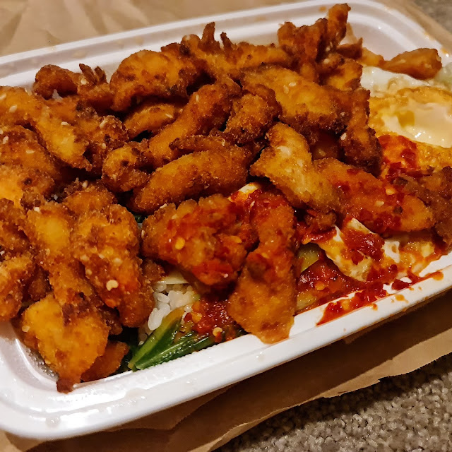 Spicy Crispy Chicken on Fried Rice