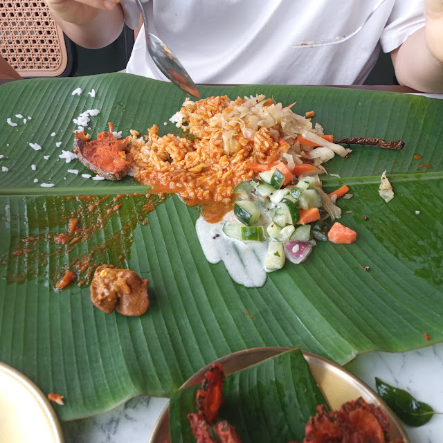 Banana Leaf Rice with Sauce