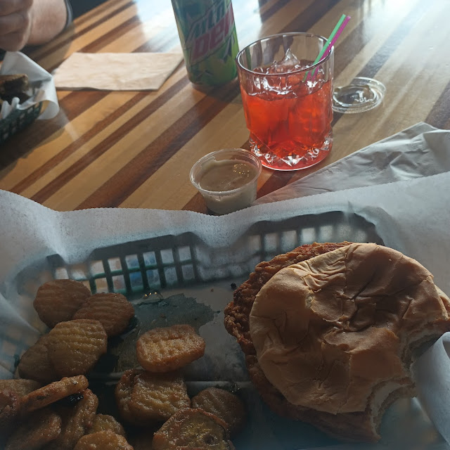 Crispy Chicken Sandwich with Fried Pickle Chips