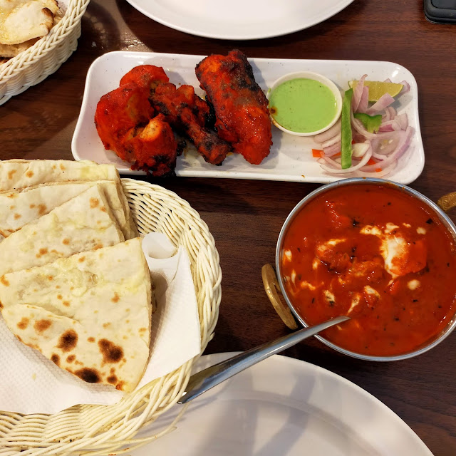 Garlic Naan with Butter Chicken