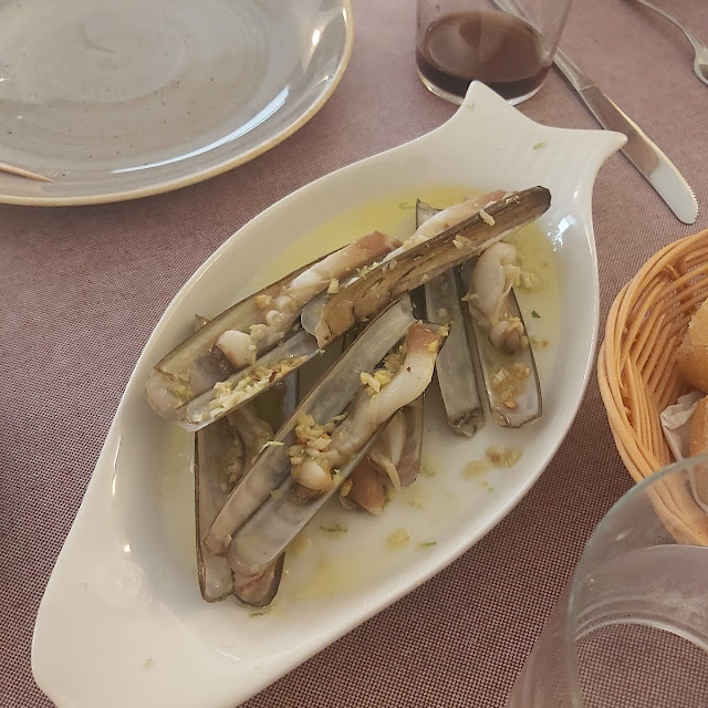 Razor Clams with Garlic Ginger and Lime