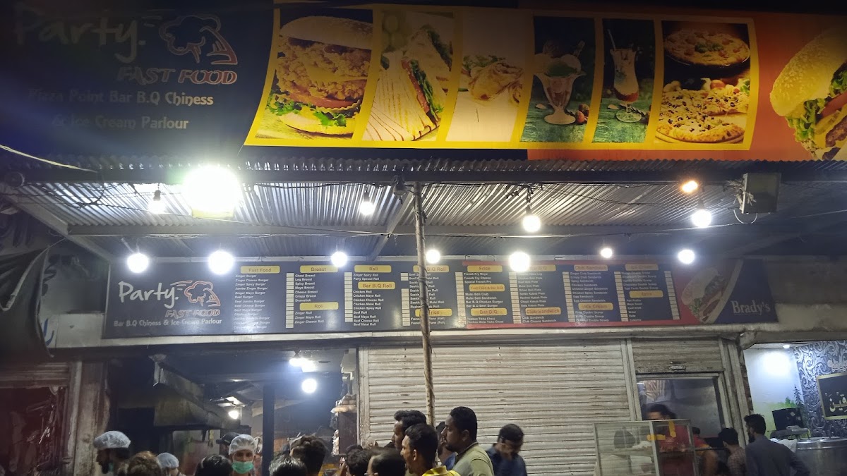 Party Fast Food and Bar Be Q chinese pizza and ice cream palor