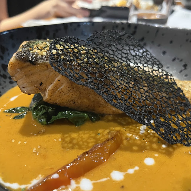 Pan-Fried Salmon in Fat Crab Emulsion
