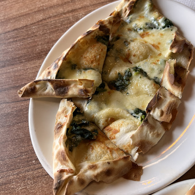 Cheese and Spinach Pide