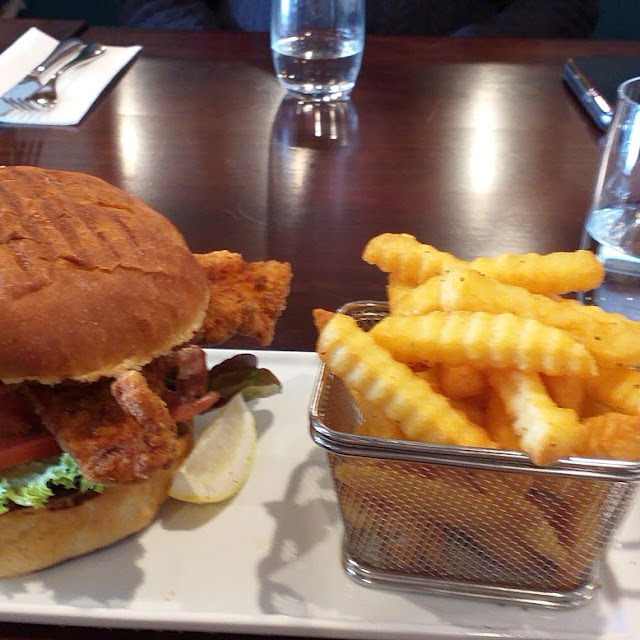 Fish Burger and Fries