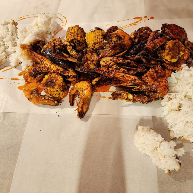 Mix Seafood with Cajun Sauce