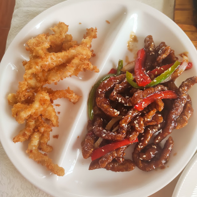 Crispy Chilli Beef and Crispy Chicken