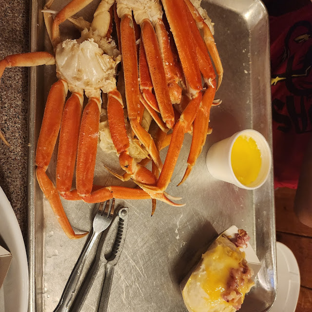 Ribeye Steak and 3 Clusters Snow Crab Legs