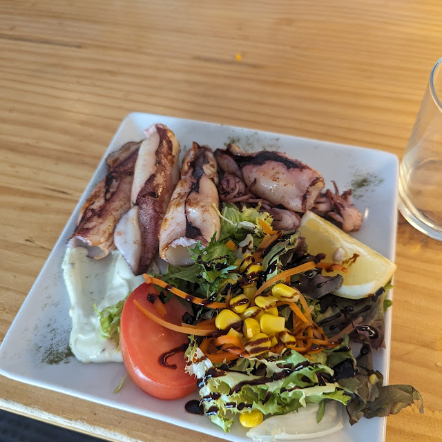 Grilled Squid with Salad