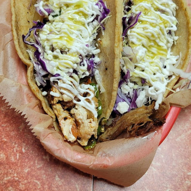 Fish Tacos with Lime Wedge