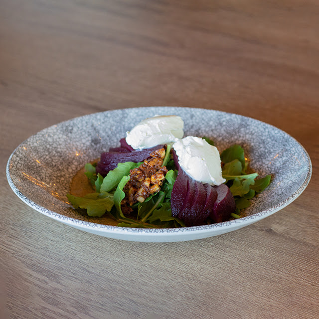 Poached Pear and Gorgonzola Mousse