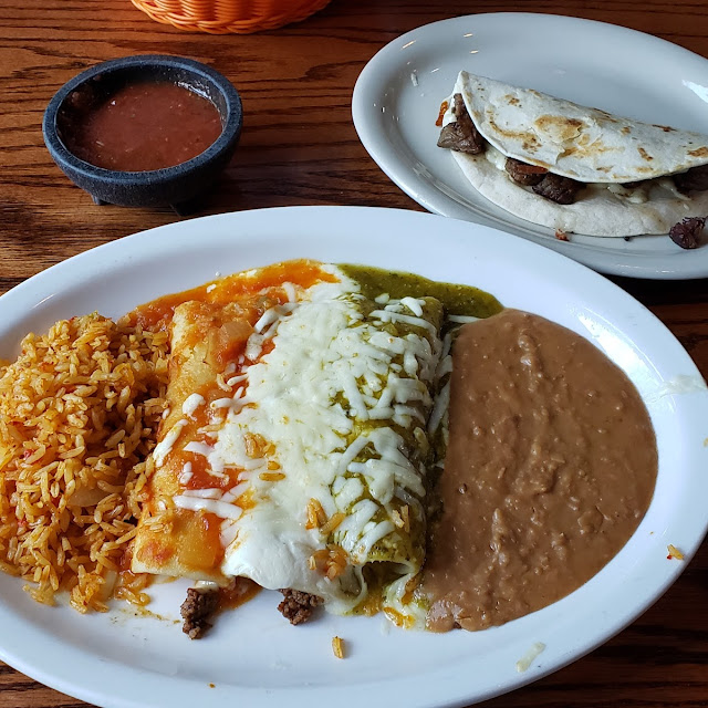 3 Enchilada Dinner with Steak Quesadilla