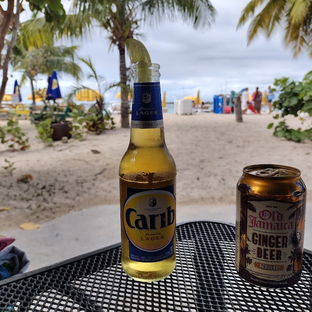 Carib Beer and Ginger Beer