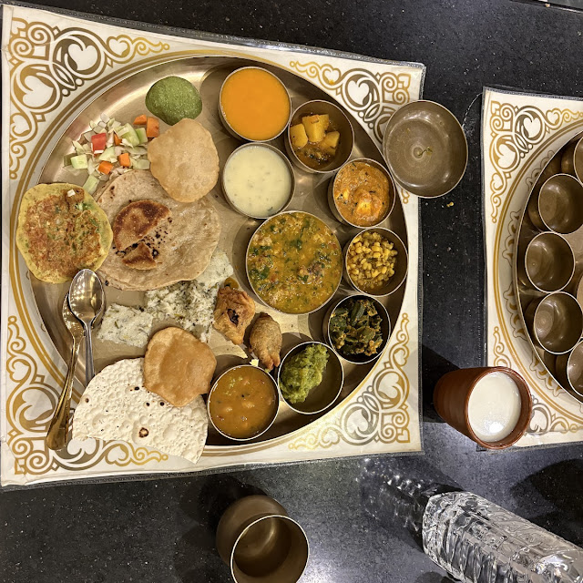 Gujarati Thali Pure Veg Meals Thali