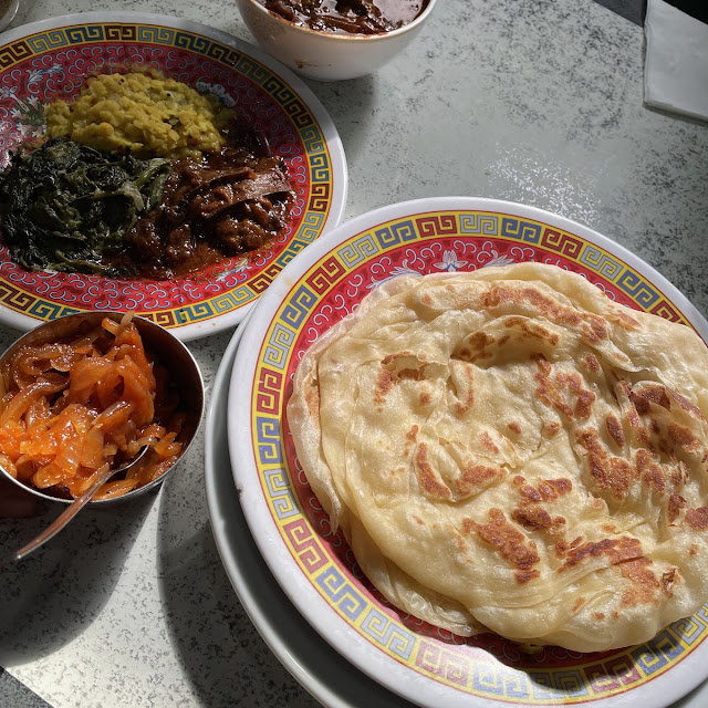 Plat Parotta with Fish Curry