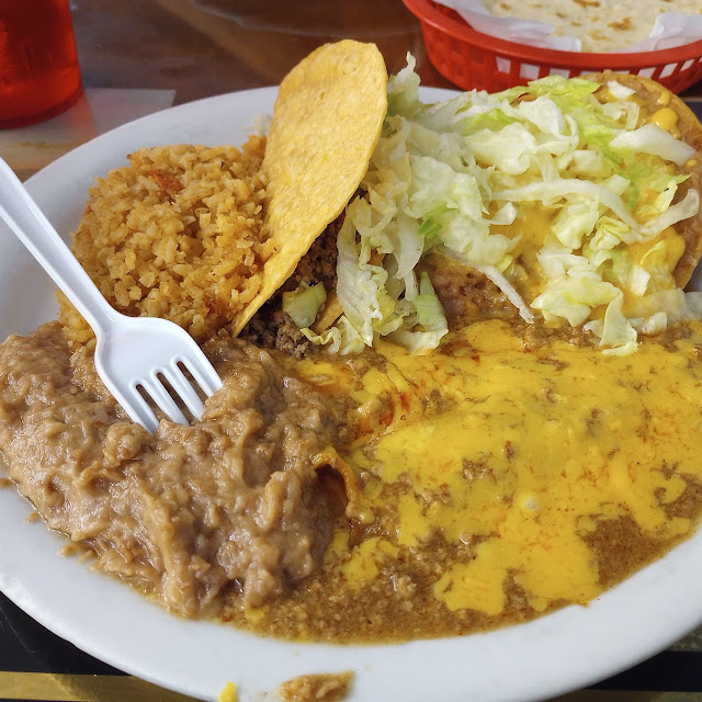 Enchiladas and Taco Plate