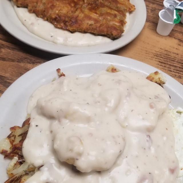 Country Fried Steak & Eggs with Biscuits & Gravy
