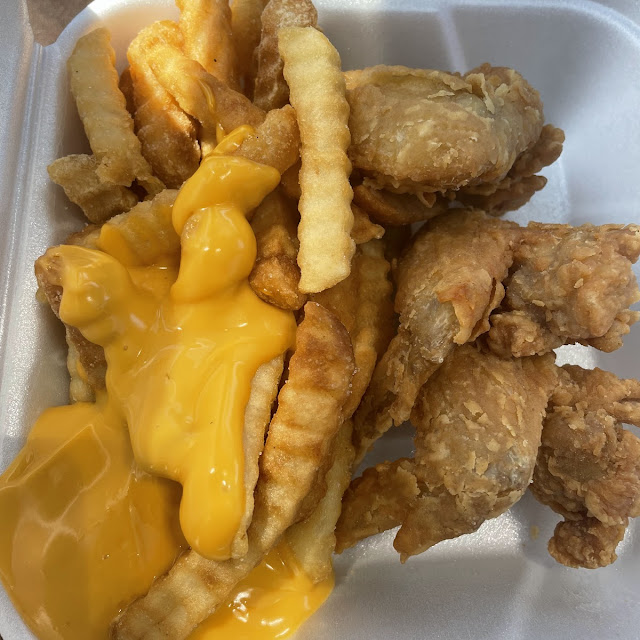 Chicken Wings and Cheese Fries