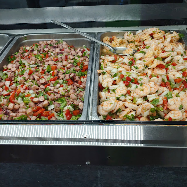 Octopus Salad and Shrimp Salad