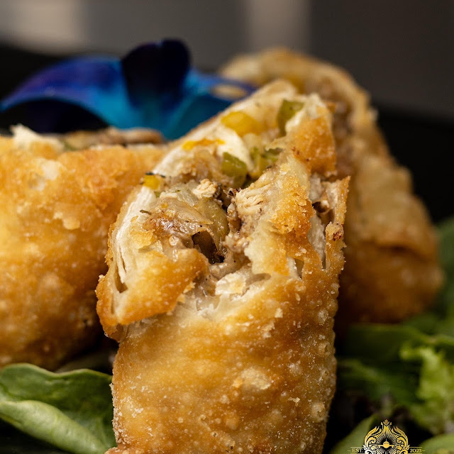 Jerk Chicken Egg Rolls