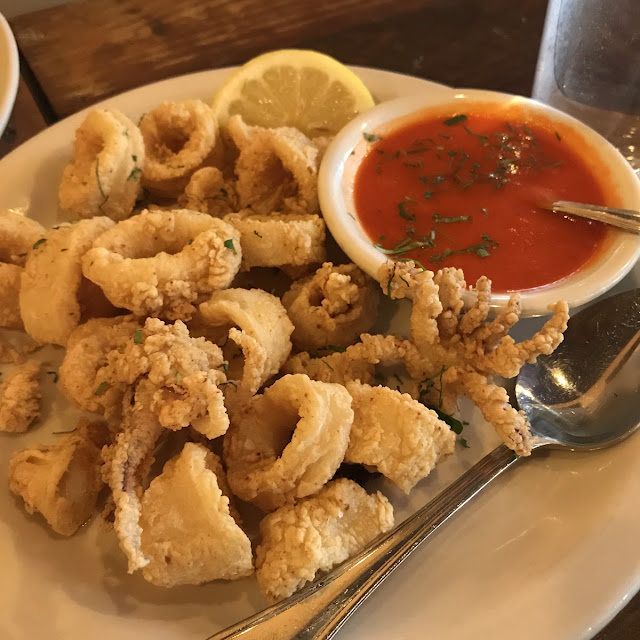 Fried Calamari Roast Pepper Tomato Sauce