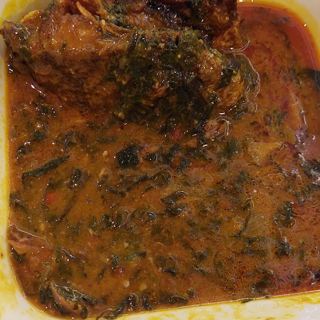 Ogbono Soup with Semovita