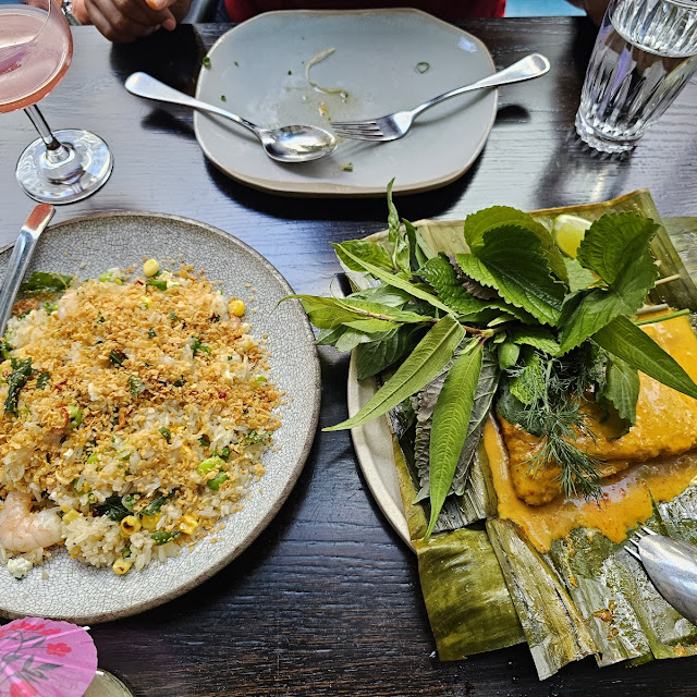 Banana Leaf Roasted Barramundi Turmeric Curry Fresh Herbs