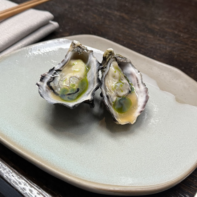 Pacific Oyster Green Nahm Jim Betel Leaf